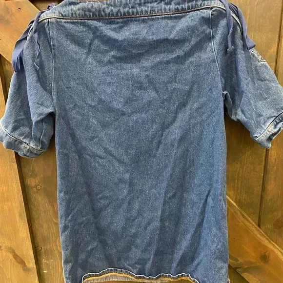 Anthropologie Maeve Denim Mini Dress - Picture 4 of 7